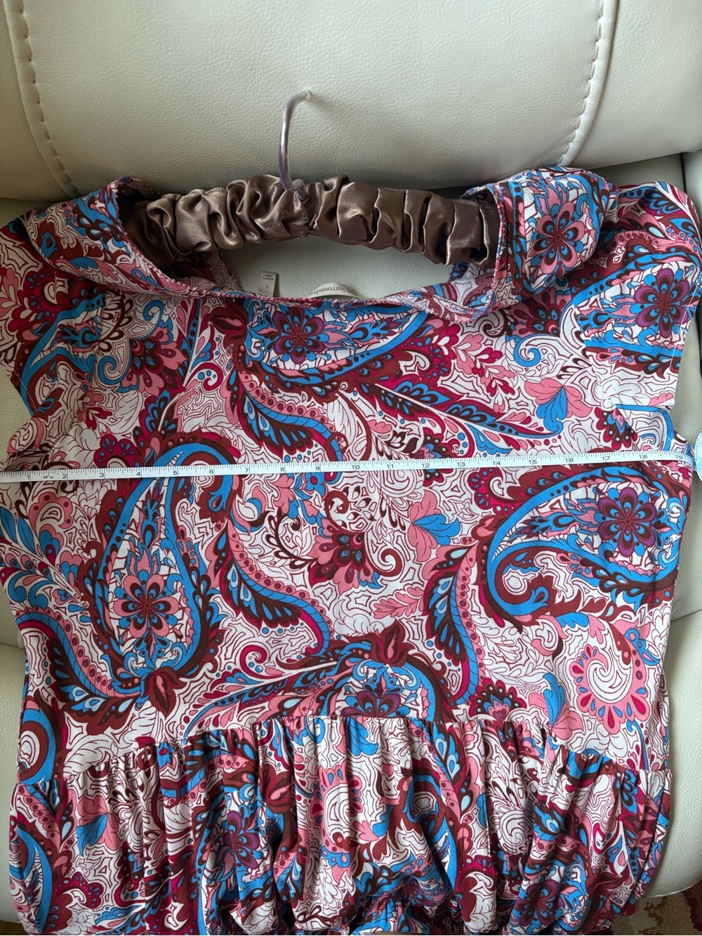 Soft Surroundings Pink and Blue Paisley Maxi Dress - Picture 5 of 7